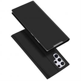 Husa samsung galaxy s22 ultra, dux ducis skin pro flip book, negru