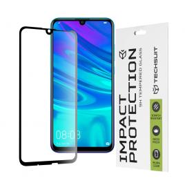 Folie sticla full glue 111d pentru huawei p smart (2019), negru