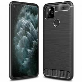 Husa carbon silicone pentru google pixel 4a 5g, negru