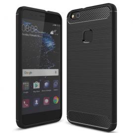 Husa carbon silicone pentru huawei p10 lite, negru