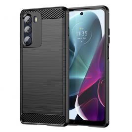 Husa carbon silicone pentru motorola moto g200 5g, negru