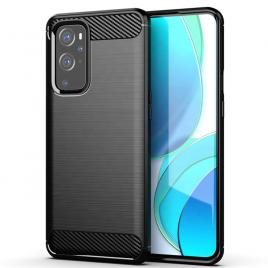 Husa carbon silicone pentru oneplus 9 pro, negru