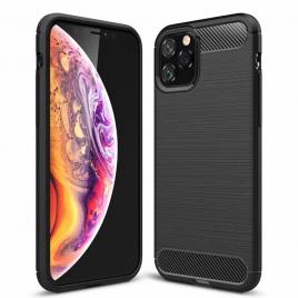 Husa carbon silicone pentru iphone 11 pro max, negru