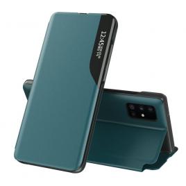 Husa tip carte iphone 12 pro max, efold book view, dark green