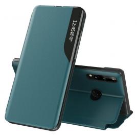 Husa tip carte samsung galaxy a20s, efold book view, dark green