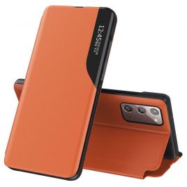 Husa tip carte samsung galaxy note 20, efold book view, orange