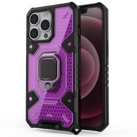 Husa antisoc iphone 13 pro, honeycomb armor, rose violet