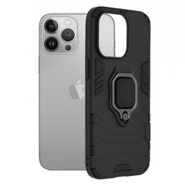 Husa iphone 13 pro, techsuit shield ring, negru