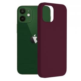 Husa iphone 12   12 pro, soft edge silicone, plum violet