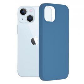 Husa iphone 13, soft edge silicone, denim blue