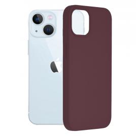 Husa iphone 13, soft edge silicone, plum violet