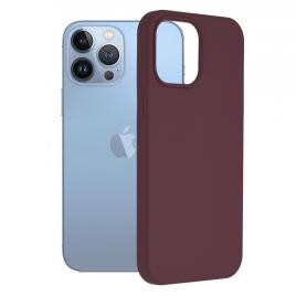 Husa iphone 13 pro max, soft edge silicone, plum violet