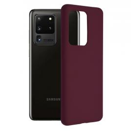 Husa samsung galaxy s20 ultra, soft edge silicone, plum violet