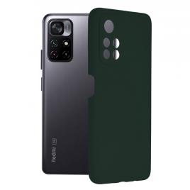 Husa xiaomi poco m4 pro 5g, soft edge silicone, dark green