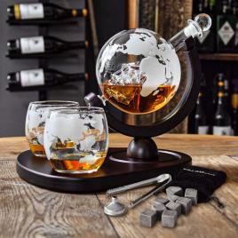 Set decantor whisky glob pamantesc deluxe