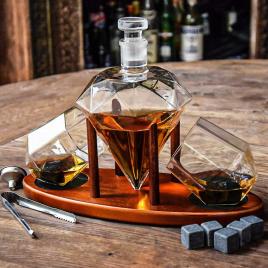 Set decantor whisky diamant deluxe