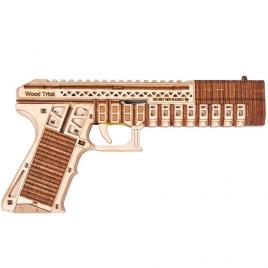Puzzle 3d din lemn pistol defenders gun