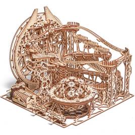 Puzzle 3d mecanic din lemn galaxy marble run