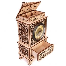 Puzzle 3d mecanic din lemn ceas clasic