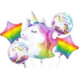 Set 5 baloane din folie unicorn
