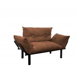 Canapea fixa cu 2 locuri Ada maro 125*60 cm
