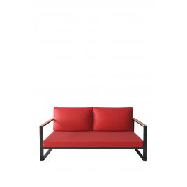 Canapea fixa cu 2 locuri Kobalt rosu 126*60 cm