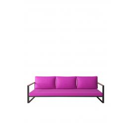 Canapea fixa cu 3 locuri Kobalt roz 186*60 cm