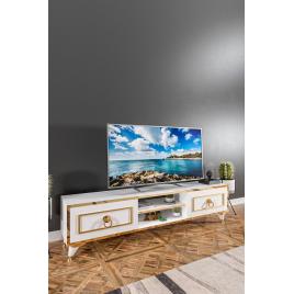 Comoda TV Lotus 150x44x30 cm alb