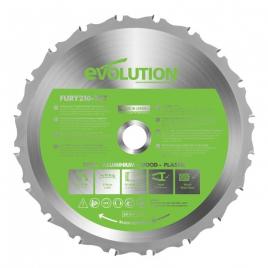 Disc pentru fierastrau circular, taiere multifunctionala evolution evofuryblade210multi-9967, o210 x 25.4 mm, 20 dinti