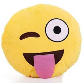 Perna decorativa mct emoji, funny 30x30 cm, galben