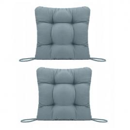 Set perne decorative pentru scaun de bucatarie sau terasa, dimensiuni 40x40cm, culoare gri, 2 bucati