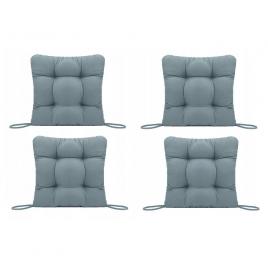 Set perne decorative pentru scaun de bucatarie sau terasa, dimensiuni 40x40cm, culoare gri, 4 bucati