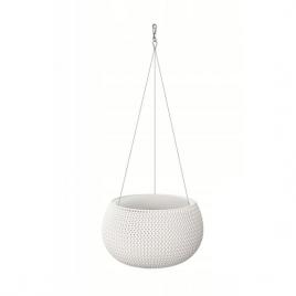 Ghiveci decorativ cu lant, rotund, alb, 29x19.5 cm, splofy bowl ws 