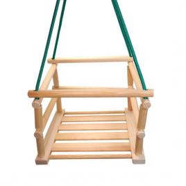 Leagan pentru copii, lemn, 33x34x32 cm, springos