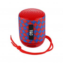 Boxa Portabila Wireless-Bluetooth - TG-129, Play 1-3 ore, TF Card, Aux-in, FM Rosu-Albastru