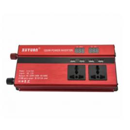 Invertor Auto Solar 2000W, 12V, Display Dublu cu 4 Mufe USB, 2 Iesiri