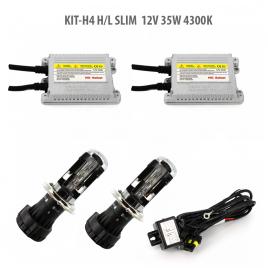 Kit xenon h4 H/L slim 12v 35w 4300k