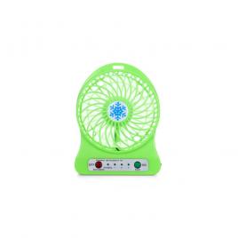 Mini ventilator, Marashop, incarcare USB, 3 trepte de viteza, Plastic, Verde