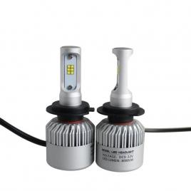 Set 2 LED-uri auto, H7, 72W , 8000Lm, 6500k, alb rece, S2 silver edition, Urban Trends ®