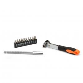 Set surubelnita cu clichet Handy, 10 biti, 12,5 cm, Directie reglabila1680