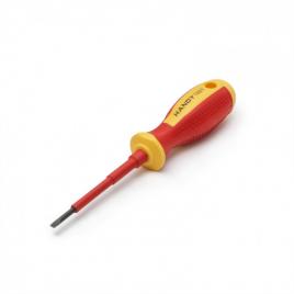 Surubelnita plata cu maner izolat pana la 1000V, varf magnetizat, 0,5 x 3 x 75 mm