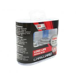 Set de 2 becuri Halogen H4, 100W +130% Intensitate - LONG LIFE - Carguard