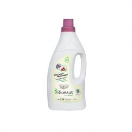 Detergent rufe bio lichid, BioHAUS, 1.5L, cu nuci de sapun si lavanda bio