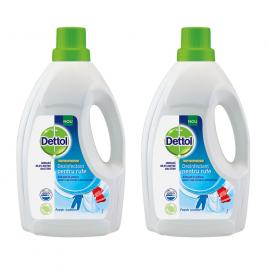 Pachet Dettol: 2 x Dezinfectant pentru haine Fresh Cotton 1.5L