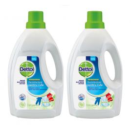 Pachet Dettol: 2 x Dezinfectant pentru haine fara parfum 1.5L