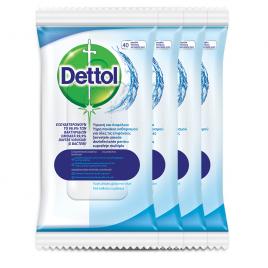 Pachet Dettol 4 x servetele dezinfectante 40 buc