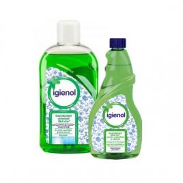 Pachet Dezinfectant Universal Igienol Pine Fresh 1L +Dezinfectant suprafete mici Igienol Mar Verde rezerva, 750 ml