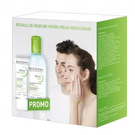Pachet Fluid hidratant matifiant Bioderma Sebium Mat Control pentru ten mixt si gras, 30 ml+ Sebium H2O 250ml PROMO