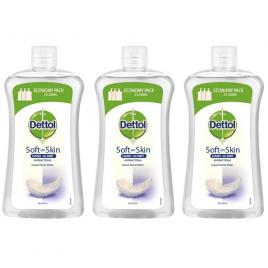 Pachet rezerva sapun lichid Dettol Sensitive, 3 x 750 ml