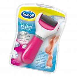 Pila electronica Scholl Velvet Smooth Express Pedi cu particule de diamant, Roz